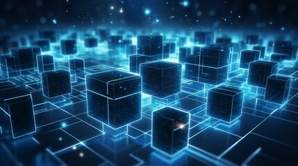 Obraz premium Blockchain technology concept, Businessman touching on blockchain, futuristic global networking, data network connect, Internet security.