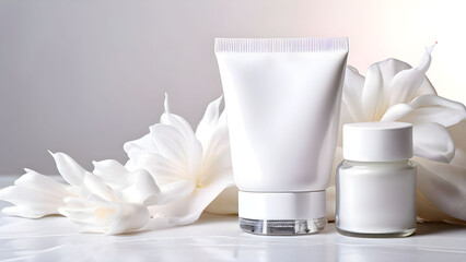 cosmetic cream advertisement Background white