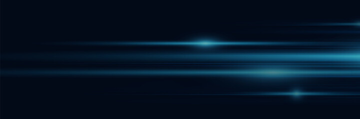 Abstract blue light lines. Light beam technology.