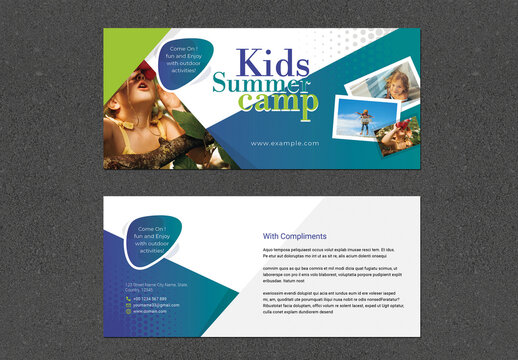 Kids Summer Camp Compliment Card Template