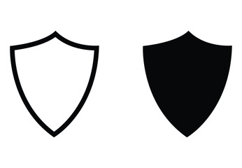 shield editable stroke and fill vector symbol