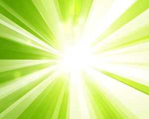 Obraz premium Green and Yellow glitter sparkles rays lights Sunburst background