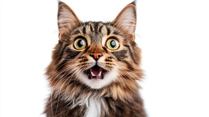 Obraz premium Portrait of a Surprised Cat