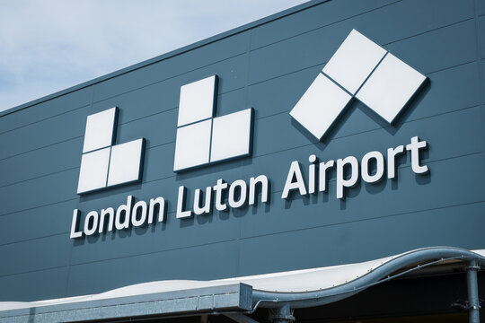 London, UK - July 26, 2024: Luton airport outdoor view. London Luton Airport (LTN) is an international airport located in Luton, Bedfordshire, England.