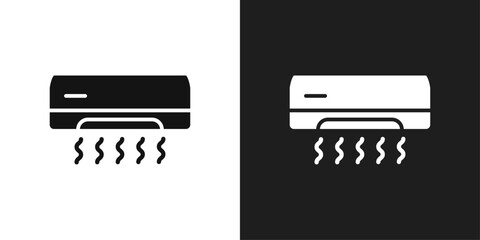 Air Conditioner icon logo set vector