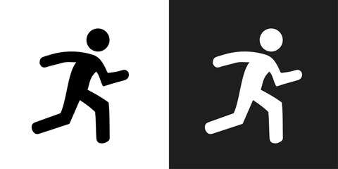 Fitness exercise icon logo set vector