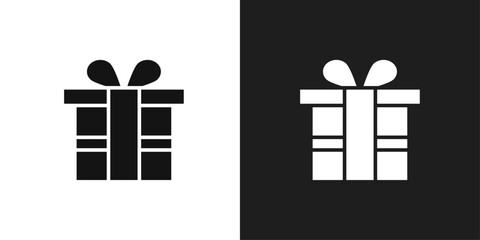 Gifts icon logo set vector
