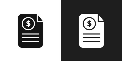 Invoice icon logo set vector