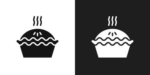 Pie icon logo set vector