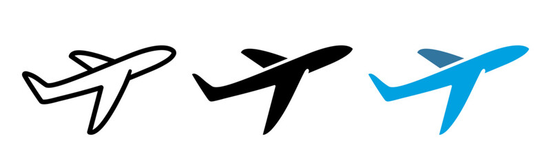 Airplane icon. Plane symbol. Air plane vector illustration. Airline sign. Aviation pictogram. Aircraft concept.