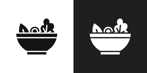 Salad icon logo set vector