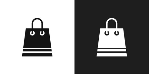 Shopping bag icon logo set vector