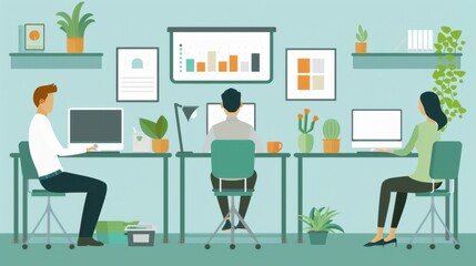 Remote Work: Employees work from locations other than the office, utilizing digital platforms to communicate and perform tasks, enhancing flexibility and productivity.
