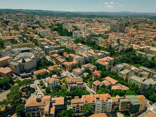 Obraz premium Aerial Drone Footage View of Sassari Sardegna Italy