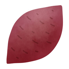 シンプルな大きいサツマイモのイラスト
