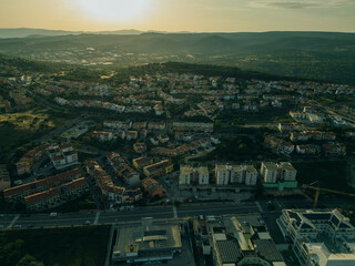 Fototapeta premium Aerial view of Nuoro, Province of Nuoro, Italy