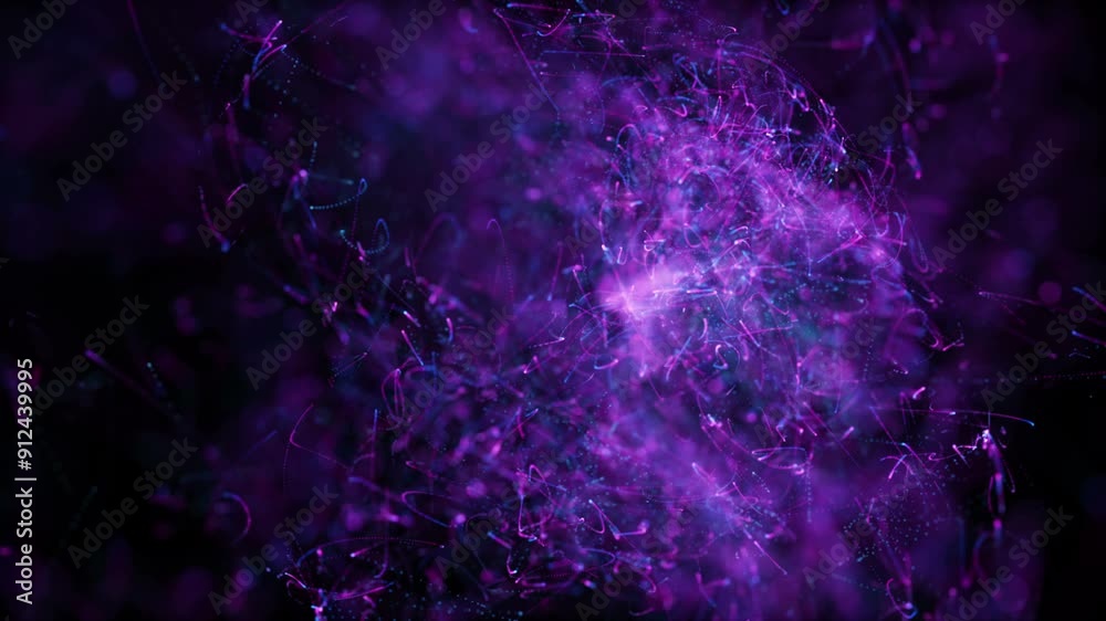 Canvas Prints flying ice particles frozen motion abstract intro effect. 3d christmas decoration explosion on black