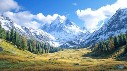 Fototapeta premium Majestic Mountain Landscape