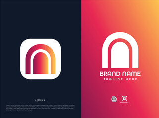 modern n business letter logo design