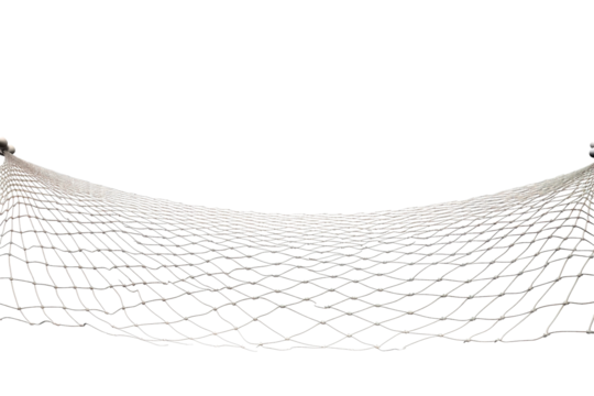 A Suspended Net of Intertwined Threads Against a Pristine White Background on a White or Clear Surface PNG Transparent Background