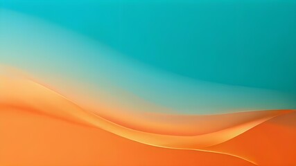 Grainy teal orange dark gradient wave background abstract vibrant retro style noise texture banner design copy space