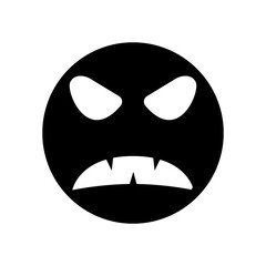Halloween face icon vector. Scary face illustration sign. Funny Face symbol. Pumpkin face logo.
