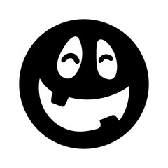 Fototapeta premium Halloween face icon vector. Scary face illustration sign. Funny Face symbol. Pumpkin face logo.