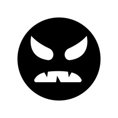 Halloween face icon vector. Scary face illustration sign. Funny Face symbol. Pumpkin face logo.