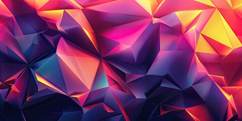 Obraz premium Abstract geometric pattern in pink, purple, yellow.