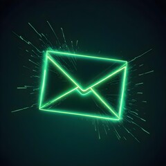 Digital icon of an envelope to indicate new emails or messages have been received