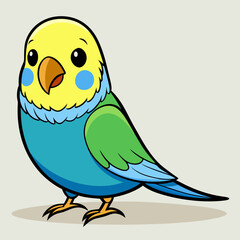Budgerigar Budgie vector illustration
