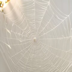 Obraz premium spider web with dew drops