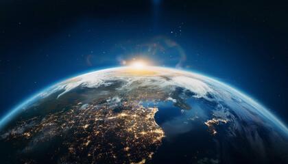 Obraz premium Close-Up of Earth from Space