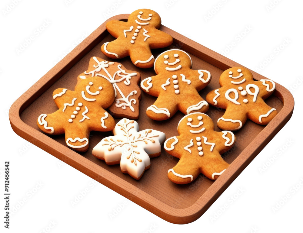 Canvas Prints PNG Gingerbread dessert cookie food.