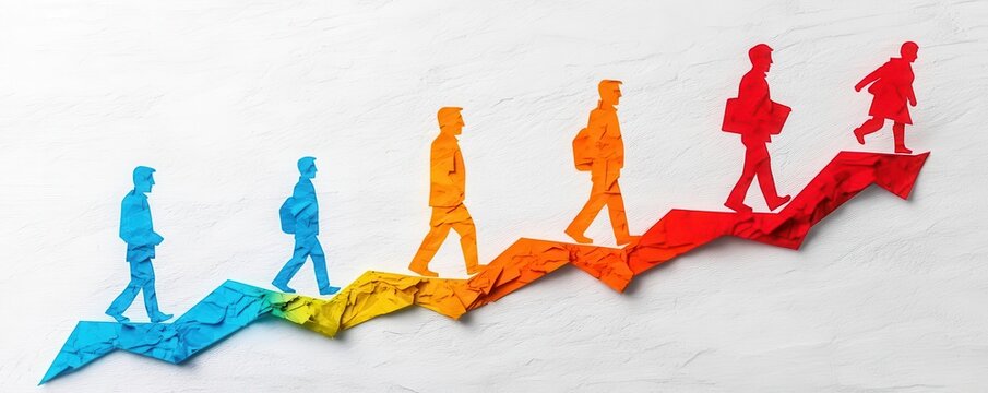 A visual of a career progression chart with milestones, symbolizing professional growth