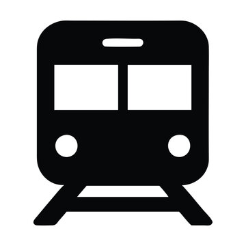 recommend clip art: Black and white train icon. Vector illustration