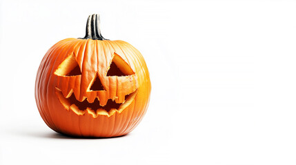Halloween Pumpkin Isolated on White Background