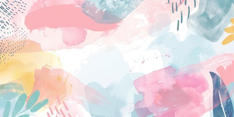 Abstract watercolor painting in soft colors.