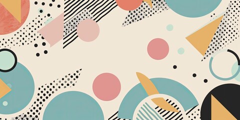 Abstract geometric shapes and patterns.