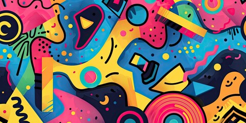 Obraz premium Abstract geometric pattern in bright colors.