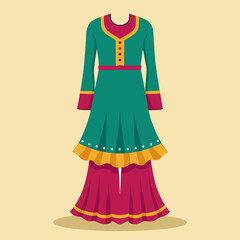 Pakistani dress clip art transparent background