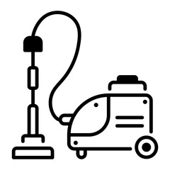 A linear style icon of a vacuum 