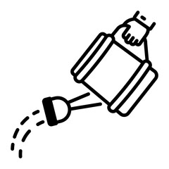 A line style icon of watering can