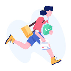 A flat illustration of insurance document 