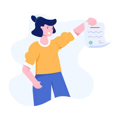 A flat character illustration of life insurance 