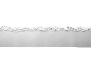 A Ripped Edge of White Paper on a Clean Background on a White or Clear Surface PNG Transparent Background