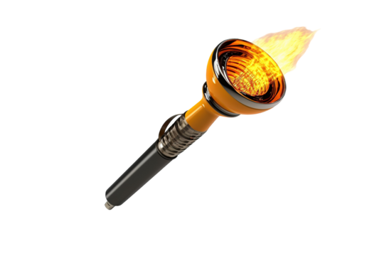 A Burning Torch of Innovation: A Futuristic Design Against a White Background on a White or Clear Surface PNG Transparent Background