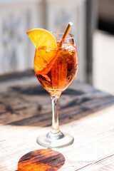 A delicious spritz on a sunny terrace