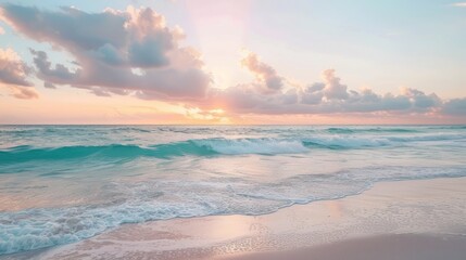 Fototapeta premium Serene Sunset on a Tropical Beach