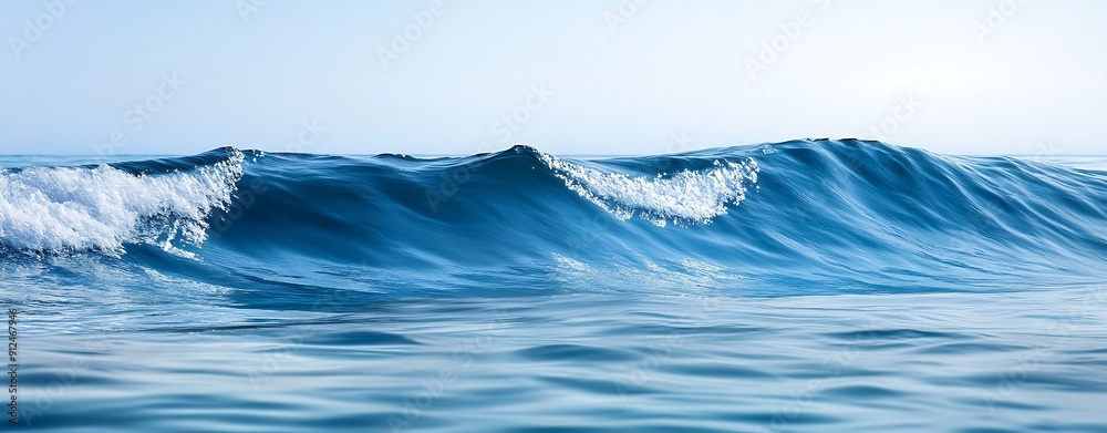 Canvas Prints calm ocean waves with sparkling reflections, creating a serene backdrop, more clarity with clear lig